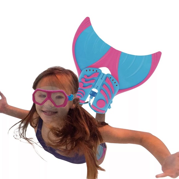 NEW IN BOX Body Glove Kids' Mermaid Fin with Mask Set Pink and Blue - Picture 2 of 8